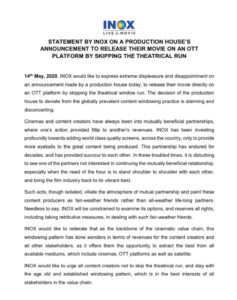 Inox Statement