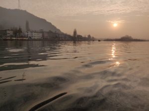 Sunset on Dal Lake