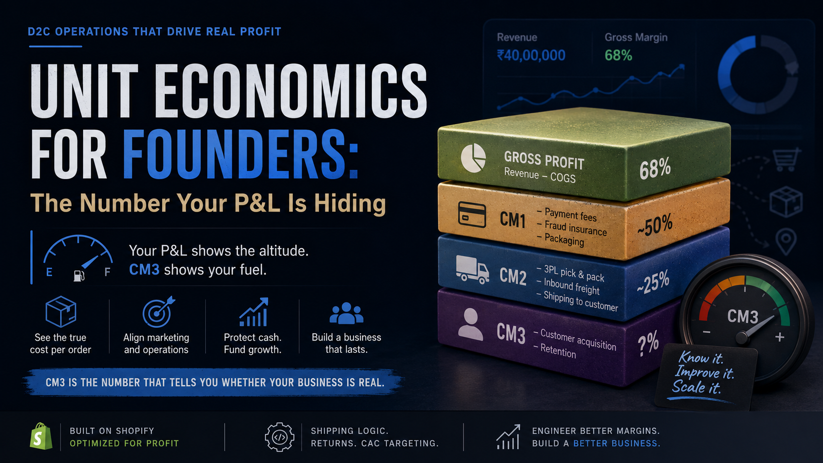 Unit economics, D2C, Shopify