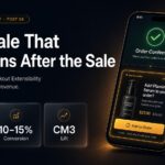 Shopify post-purchase upsell screen showing a one-click offer on mobile after checkout confirmation