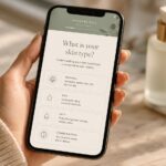 Customer answering a skincare quiz on a Shopify storefront, mobile screen showing personalized product recommendation