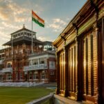 The honours board at Lord's cricket ground, marking India's historic first women's Test victory