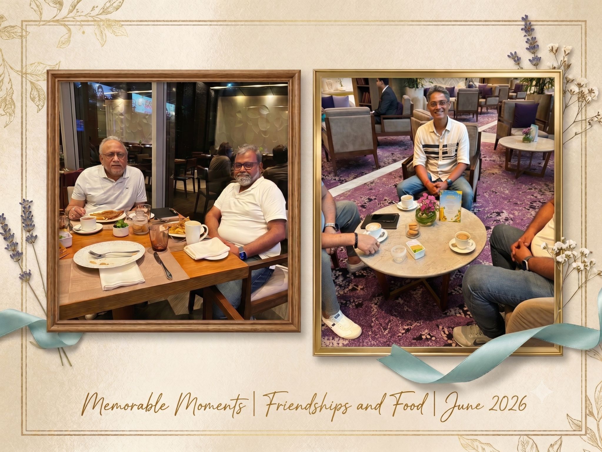 Sourav Sinha and Siddhartha Bose over a cup of coffee