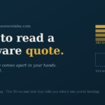How to read a software quote